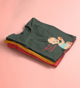 Risk hai printed diwali themed unisex round neck blended green t-shirt specially for diwali festival