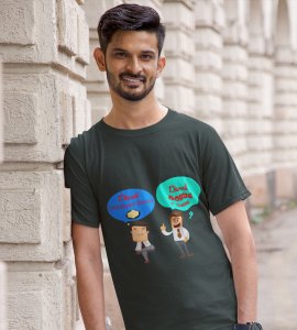 Diwali employee bonus printed diwali themed unisex round neck blended green t-shirt specially for diwali festival