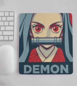 Silent Strength: Nezuko Kamado Illustration Mouse Pad - Limited Edition
