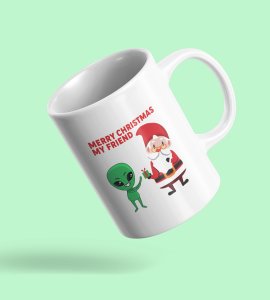 Christmas Across the Cosmos: Santa and Alien BFFs Coffe Mug for Boys Girls Kids Best Gift