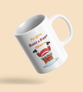 Santa Stuck in Chimney Design Coffe Mug Funny Gift for Friends