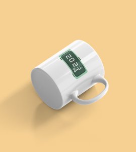 Countdown to 2024: Time to Sip into the Future! Our New Year Coffee Mug with Digital Clock