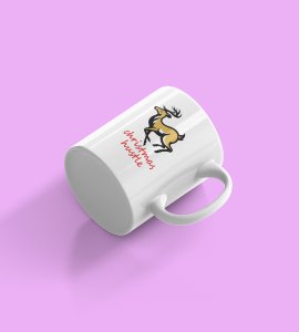 Reindeer Revelry: Experience the Magic of Christmas with Our Enchanting Reindeer-Themed Coffee Mug! Best Gift for Boys Office Friends Girls Best Friend