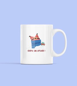 Santas Chimney Chuckles: Hilarious Coffee Mug Design ,Mircowave safe Coffe mug