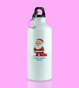 Santa Is Waiting For Gifts: Best Designer Sipper Bottle by (brand) Unique Gifts For Secret Santa