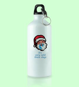 Sneezy Santa: Funny & Cute Designer Sipper Bottle by (brand) Perfect Gift For Secret Santa