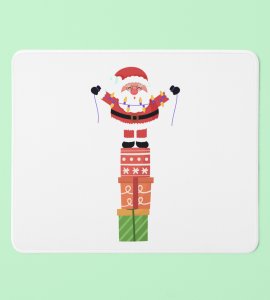 Santa On His Gifts : Unique Designer Mouse Pad by Best Gift For Boys Girls