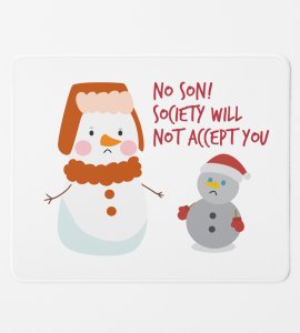 Society And The Santa : Cute Designer Mouse Pad by Best Gift For Office Collegaues
