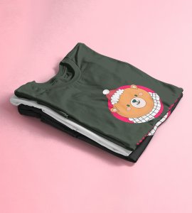 Winter Vibes: Welcome Christmas With(Green) T-shirt Perfect Gift For Kids Boys Girls