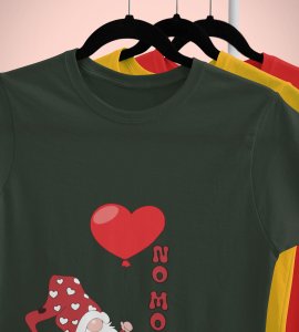 No Money: Cute Santa No Money Christmas T-shirt (Green) - BPA-Free, Leak-Proof Printed - Ideal for Festive Outdoor Adventures Gift