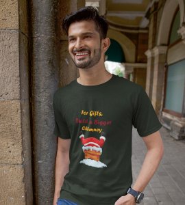 Big Chimney Bigger Gifts: Revamp your Joy with(Green) Cutest Santa T-shirt, Best Gift For Boys Girls