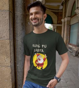 Kung Fu Santa: Perfect T-shirt For Secret Santa(Green) Best Gift For Boys Girls