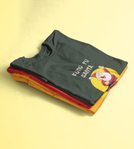 Kung Fu Santa: Perfect T-shirt For Secret Santa(Green) Best Gift For Boys Girls