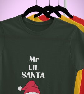 Gentleman Santa T-shirt: Best Gift For Secret Santa(Green) Perfect Gift For Boys Girls