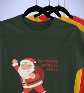 Employed Santa: Best Printed T-shirt (Green) Best Gift For Secret Santa