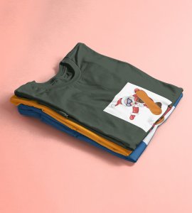 Goofy & Young Santa:Best Printed T-shirt (Green) Perfect Gift For Boys Girls