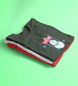 Merry Xmas : Dashing Printed T-shirt (Green) Best Gift For Secret Santa