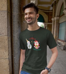 Sober Santa: Funniest Printed T-shirt (Green) Best Gift For Boys Girls