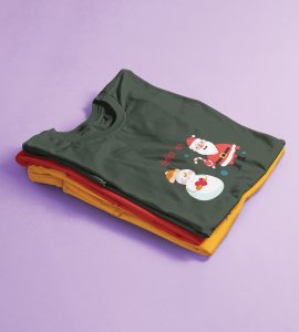 Romantic Santa : Funny Printed T-shirt (Green) Perfect Gift For Secret Santa