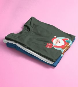 Santa got Us Gift: Best Printed T-shirt (Green) Most Liked Gift For Boys Girls