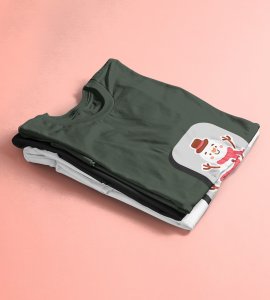 I Love Santa : Cute And Beautiful Printed T-shirt (Green) Best Gift For Boys Girls