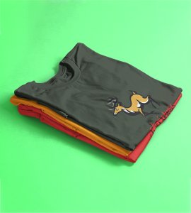 Hustling Reindeer : Funny & Cute Printed T-shirt (Green) Perfect Gift For Secret Santa