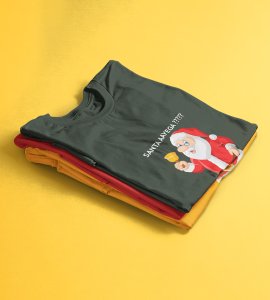Will Santa Come?: Best Printed T-shirt (Green) Best Gift For Boys Girls