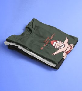 Sumo Santa : Best Printed T-shirt (Green) Best Gift For Kids Boys Girls