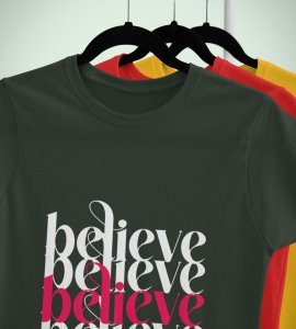 Believe In Yourself: Cute Printed T-shirt (Green) Perfect Gifts For Boys girls