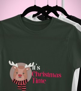 Its Christmas Time : Unique Printed T-shirt (Green) Best Gift For Boys Girls