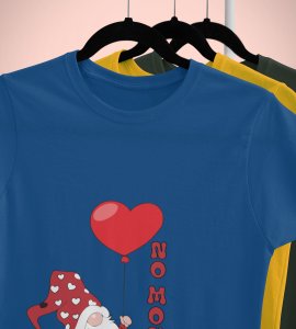 No Money: Cute Santa No Money Christmas T-shirt (Blue) - BPA-Free, Leak-Proof Printed - Ideal for Festive Outdoor Adventures Gift