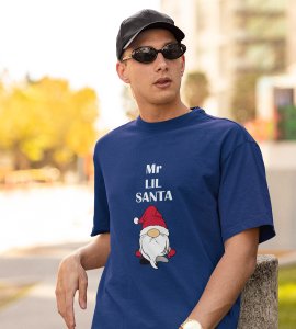 Gentleman Santa T-shirt: Best Gift For Secret Santa(Blue) Perfect Gift For Boys Girls