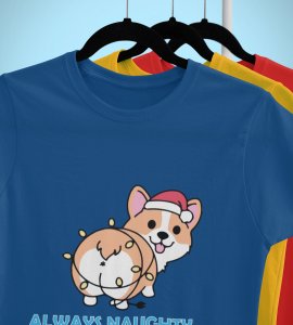 Notorious Corgi: Funny Doggie Printed T-shirts (Blue) Best Gift For Boys Girls