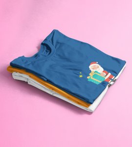 Gift Man Santa: Perfectly Printed T-shirt (Blue) Best Gift For Boys Girls