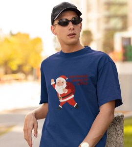 Employed Santa: Best Printed T-shirt (Blue) Best Gift For Secret Santa