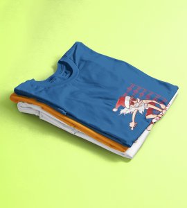 Savage Santa: Cool Printed T-shirt (Blue) Perfect Gift For Secret Santa