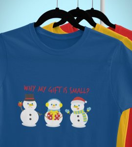 Small Gift : Unique Printed T-shirt (Blue) Best Gifts For Secret Santa