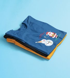 Sober Santa: Funniest Printed T-shirt (Blue) Best Gift For Boys Girls