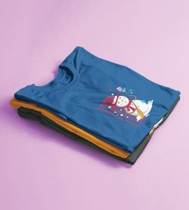 Xmas Party : Best Comic Printed T-shirt by (Blue) Perfect Gift For Kids