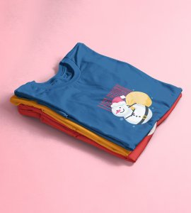 Summer Lover Snowman : Best Printed T-shirt (Blue) Perfect Gift For Secret Santa For Boys Girls