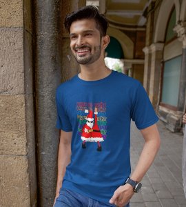 Party Animal Santa : Most Unique Printed T-shirt (Blue) Best Gift For Boys Girls