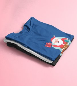 Santa got Us Gift: Best Printed T-shirt (Blue) Most Liked Gift For Boys Girls