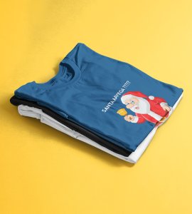 Will Santa Come?: Best Printed T-shirt (Blue) Best Gift For Boys Girls
