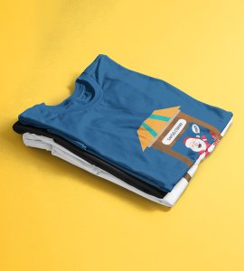 Santa's Gift Shop: Beautifully Printed T-shirt (Blue) Best Gift For Secret Santa