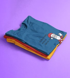 How Was Your Christmas: Cute Printed T-shirt (Blue) Best Gift For Kids Boys Girls