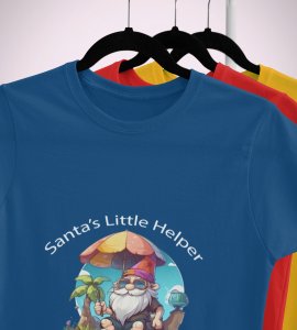 Elderly Elf: Unique Printed T-shirt (Blue) Perfect Gift For Boys Girls