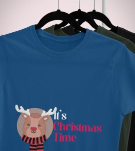 Its Christmas Time : Unique Printed T-shirt (Blue) Best Gift For Boys Girls