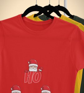 Santas Classic Laugh Printed T-shirt ,(Red) Christmas Edition Printed T-shirt |Best Gift For Friends Family Boys Girls