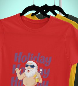 Santa On Vaction T-shirt: Exclusive Gift For Boys Girls(Red) Cool Santa T-shirt, A Perfect Gift For Secret Santa