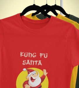 Kung Fu Santa: Perfect T-shirt For Secret Santa(Red) Best Gift For Boys Girls